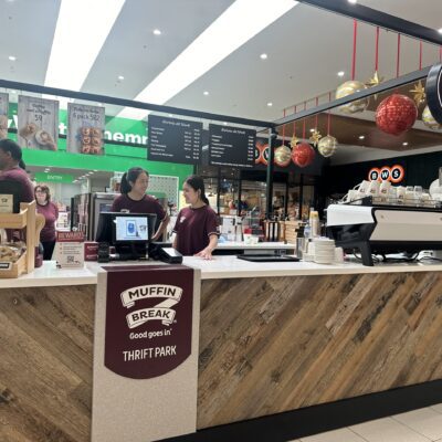 Baking Christmas magic – Introducing our newest bakery café at Muffin Break Thrift Park Shopping Centre!