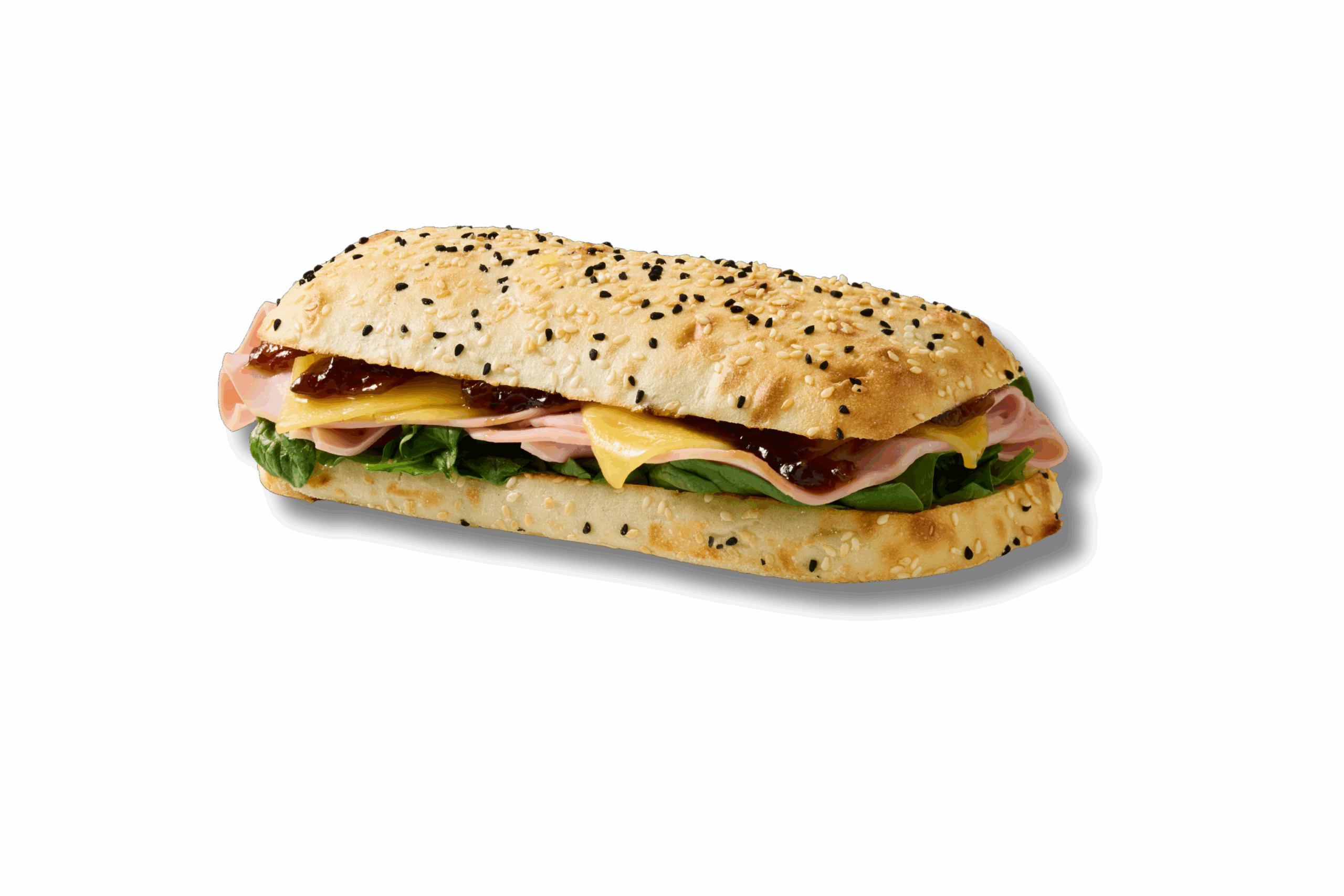 Ham, Cheese & Caramelised Onion Turkish